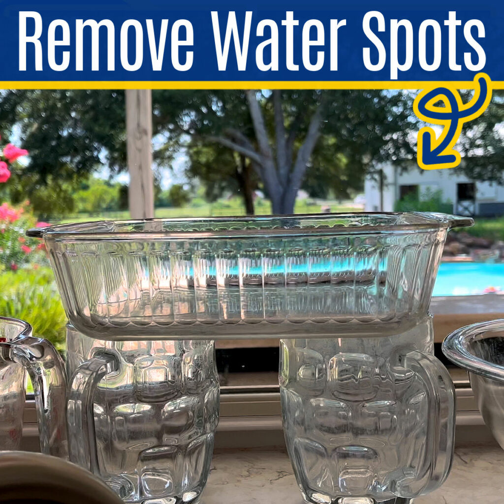 3 EASY Ways To Remove Hard Water Spots On Glassware! Steps And Video