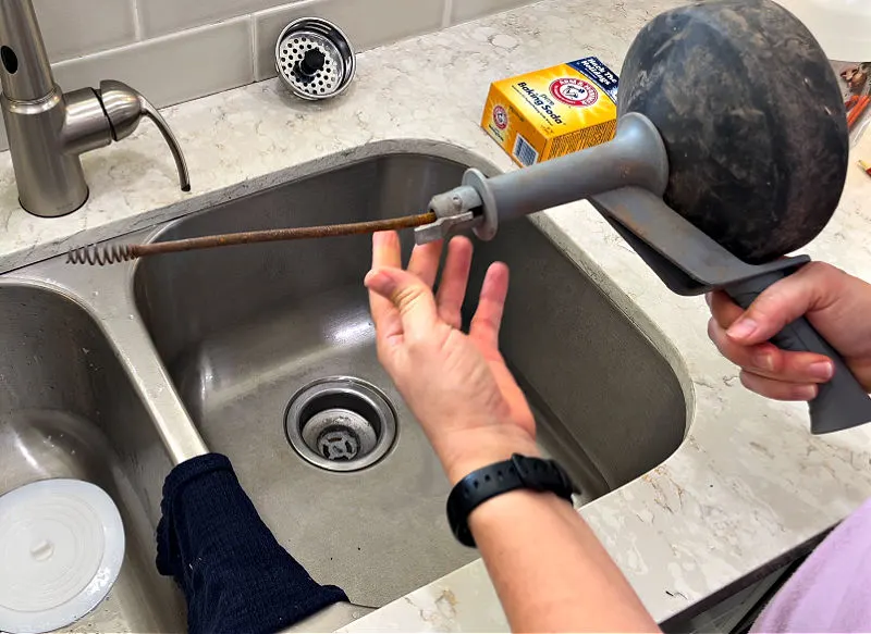 best way to snake a kitchen sink drain 